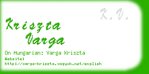 kriszta varga business card